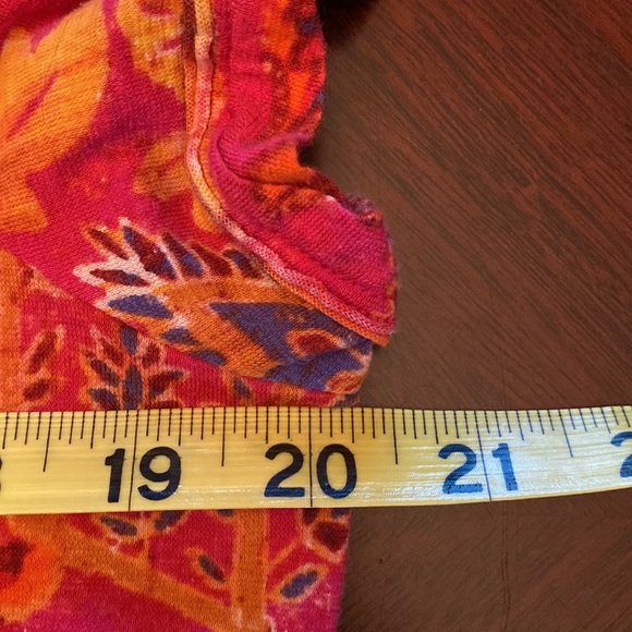 Anthropologie Pilcro Shirt Womens sz. L Pink Floral Pintuck Short Sleeve - Picture 8 of 9